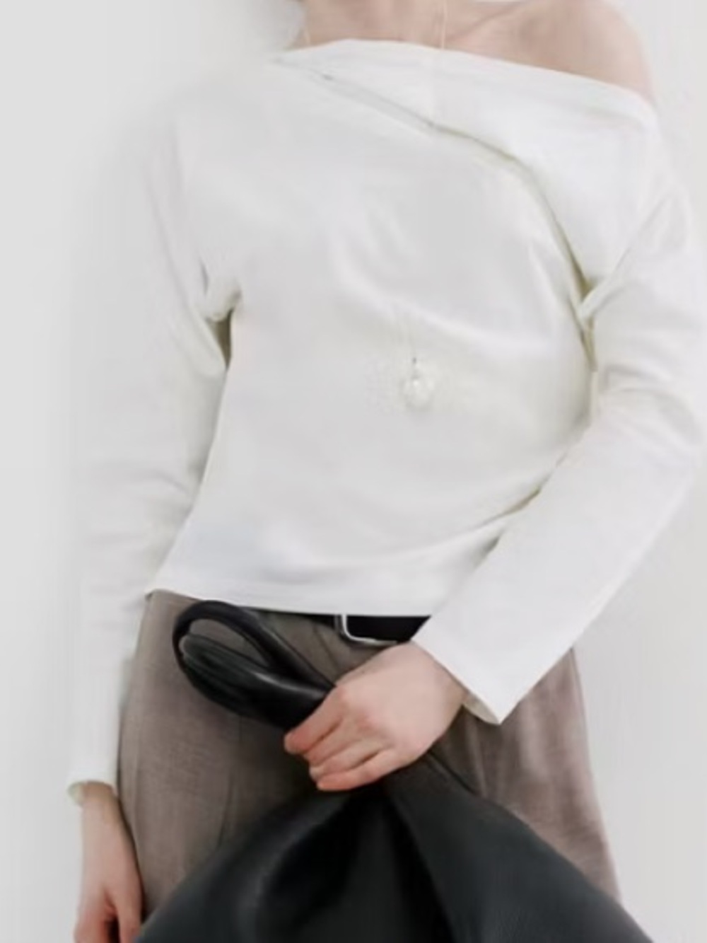 Mango White Women's Blouse with Hang Tag COTTON BLOUSE WITH ASYMMETRICAL COLLAR - Picture 1 of 6